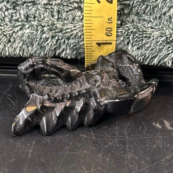 Stocking stuffer! Natural Larvikite Scorpion Carving Handcrafted Crystal - Picture 8 of 10